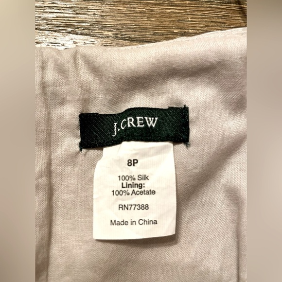 J. Crew Maisie Dress Classic Faille Size 8 P Pale Graphite Bridesmaid Cocktail - Picture 8 of 8
